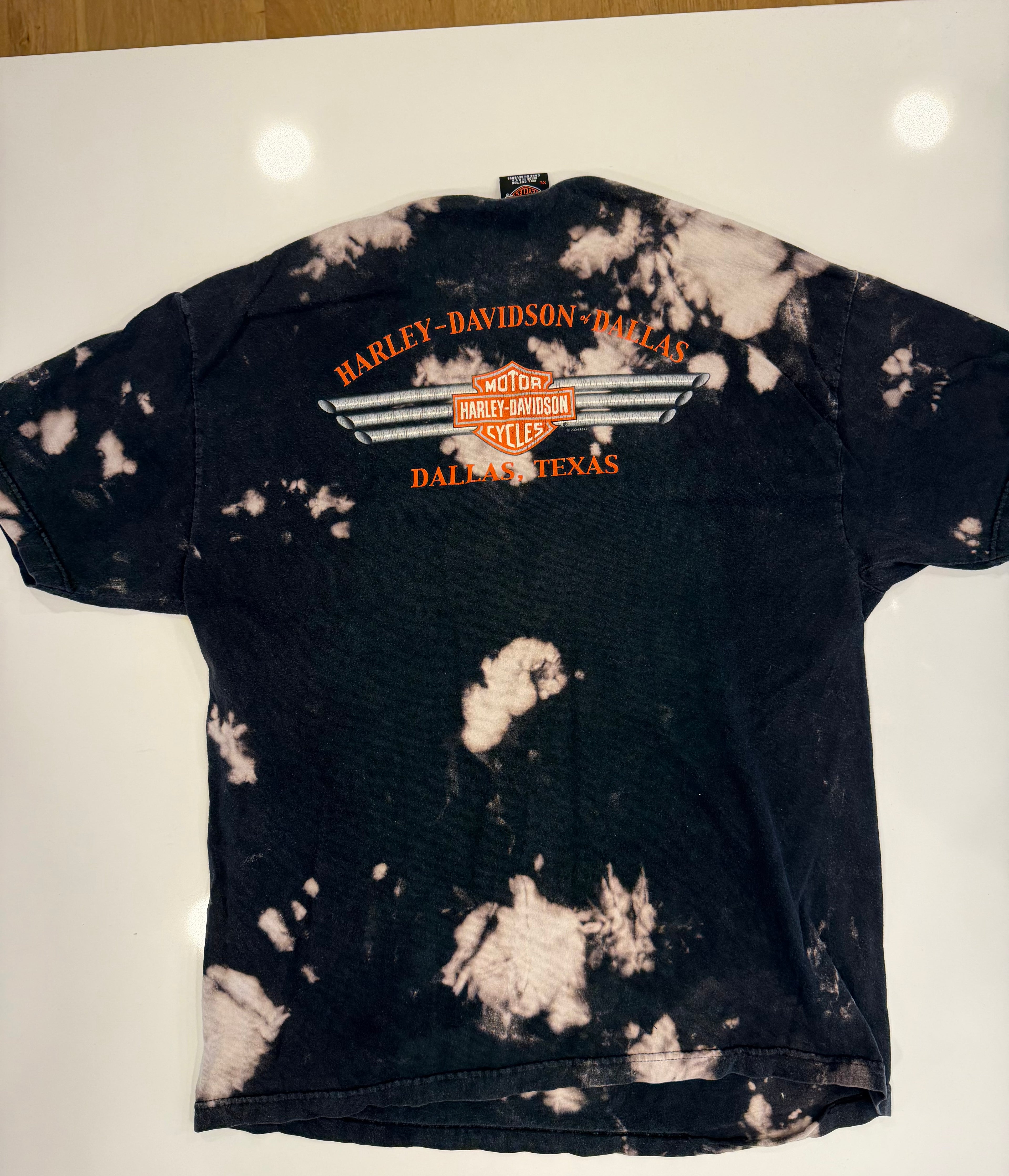 Y2K wings bleached tee