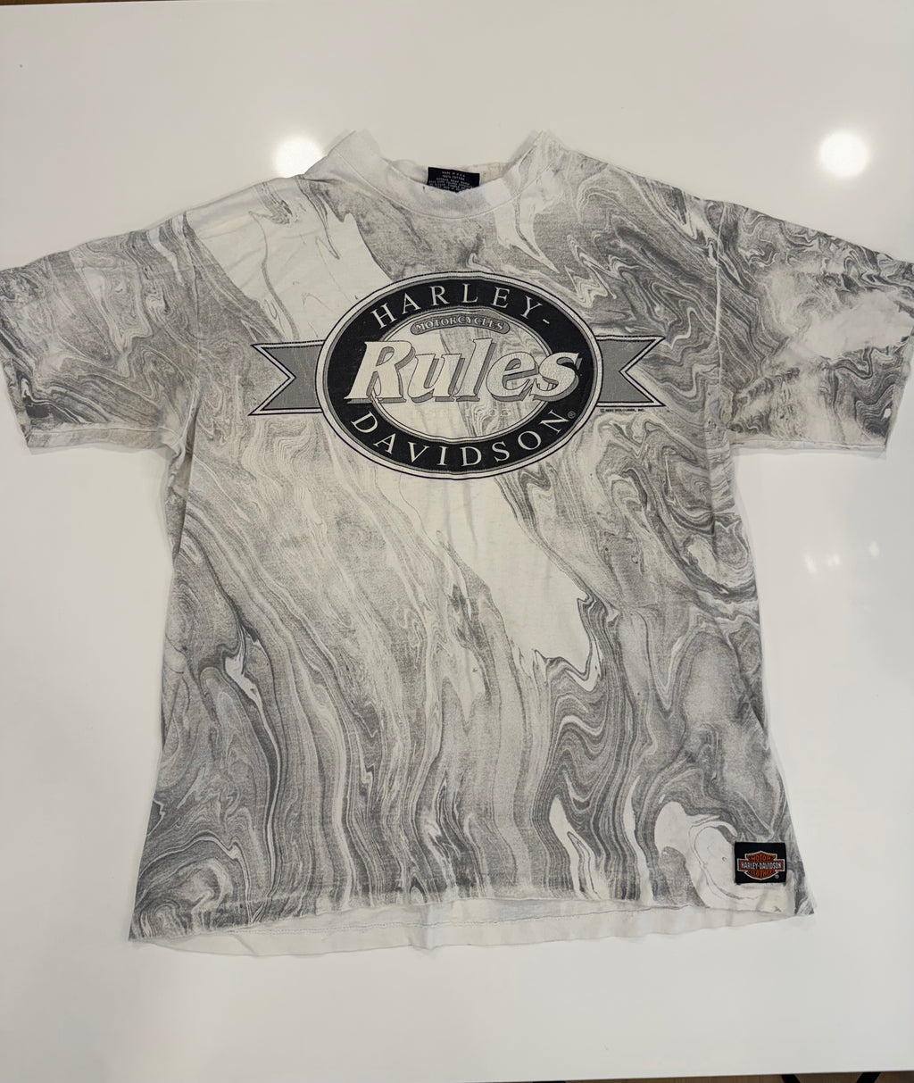 Marble Harley rules tee