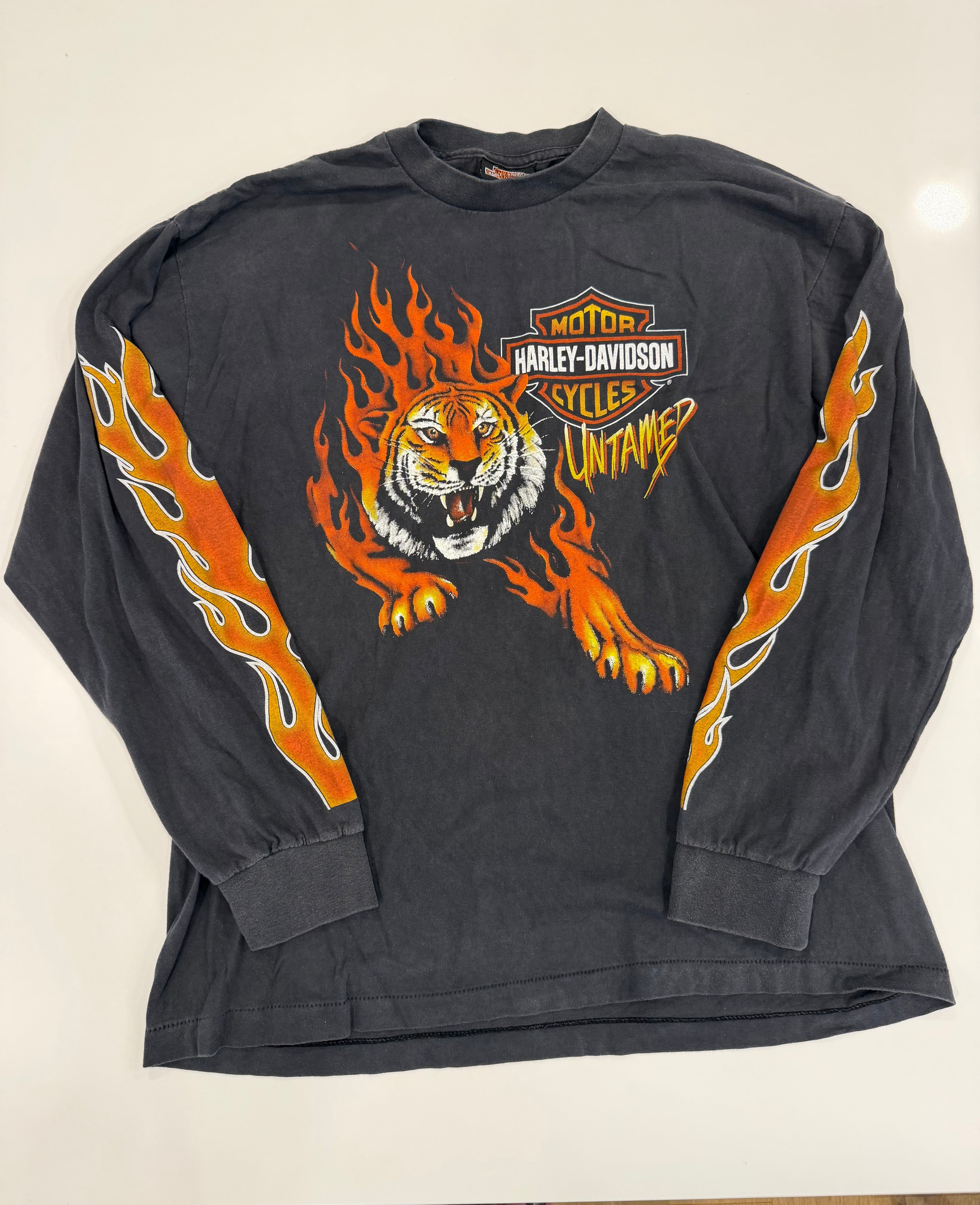 Flaming tiger reprint long sleeve